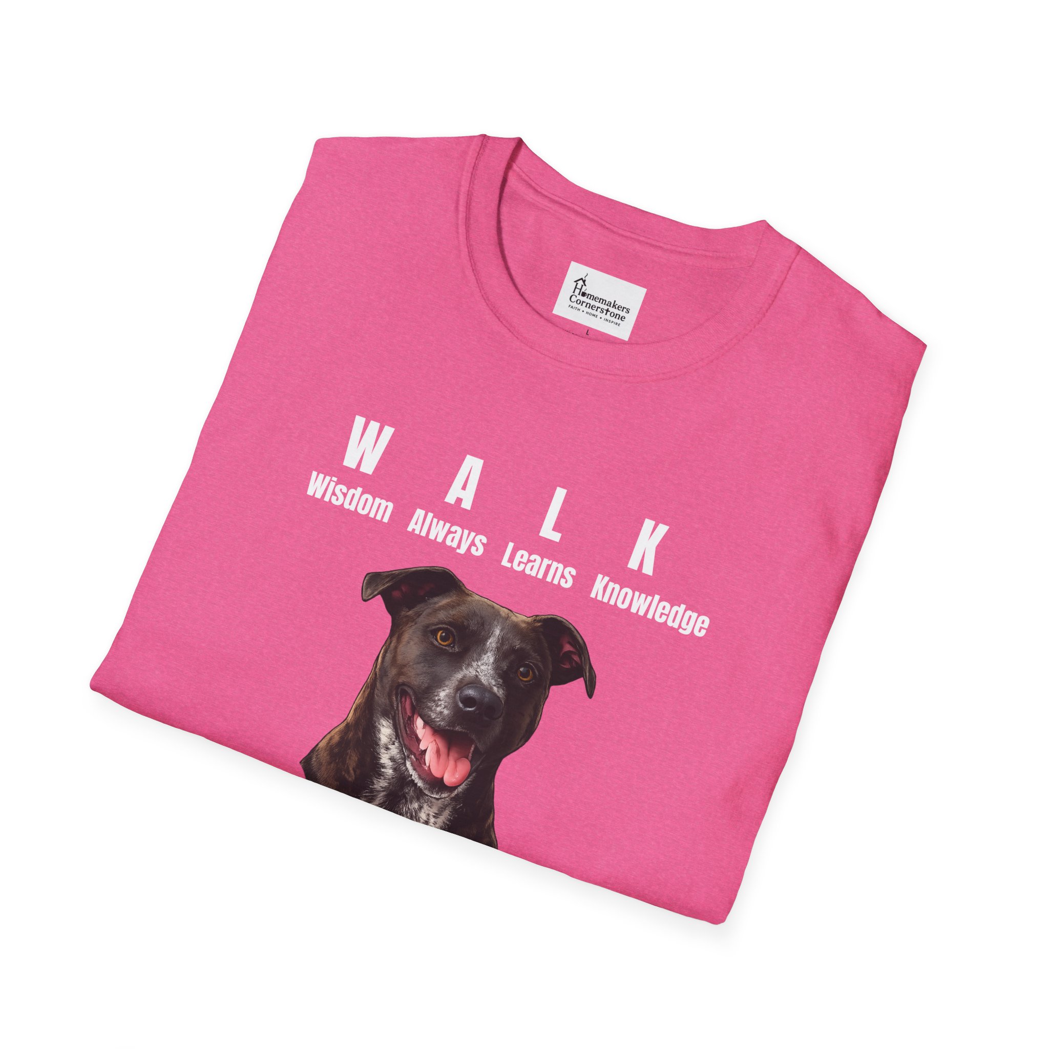 W.A.L.K. - Wisdom Always Learns Knowledge - Unisex Softstyle T-Shirt - Pitbull Terrier - Image 36