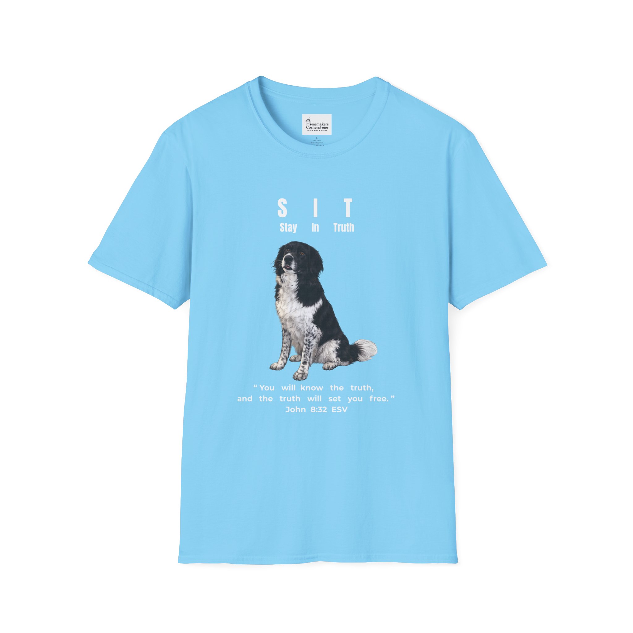 S.I.T. - Stay In Truth - Unisex Softstyle T-Shirt - Border Collie - Image 6