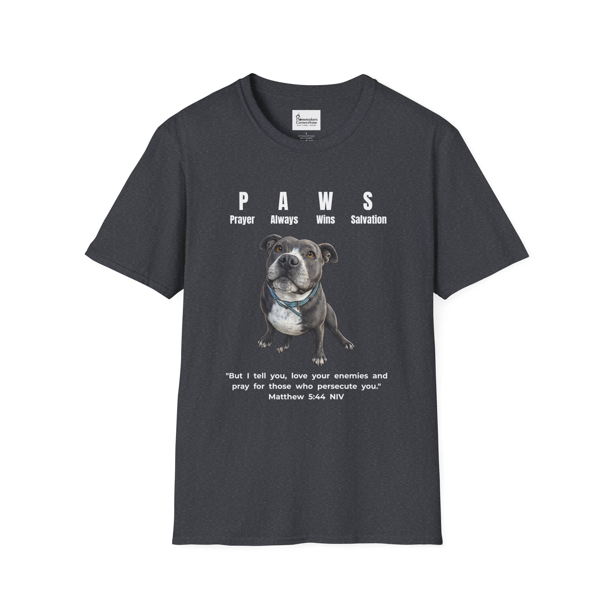 P.A.W.S. - Prayer Always Wins Salvation - Unisex Softstyle T-Shirt - Image 5
