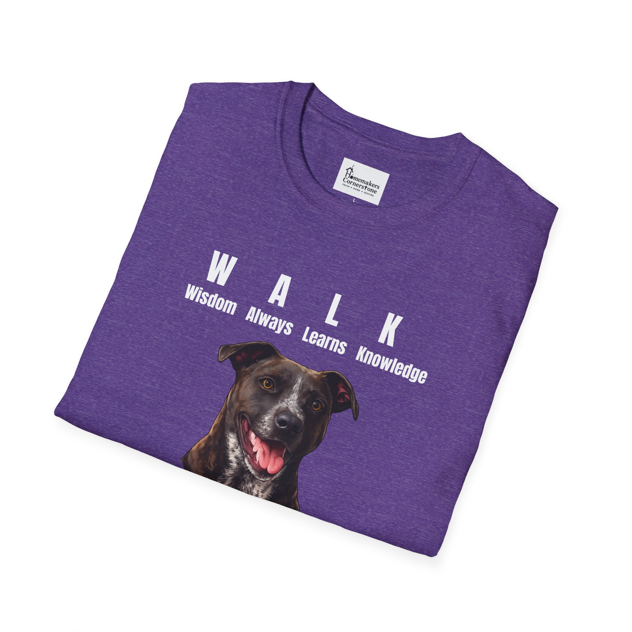 W.A.L.K. - Wisdom Always Learns Knowledge - Unisex Softstyle T-Shirt - Pitbull Terrier - Image 32