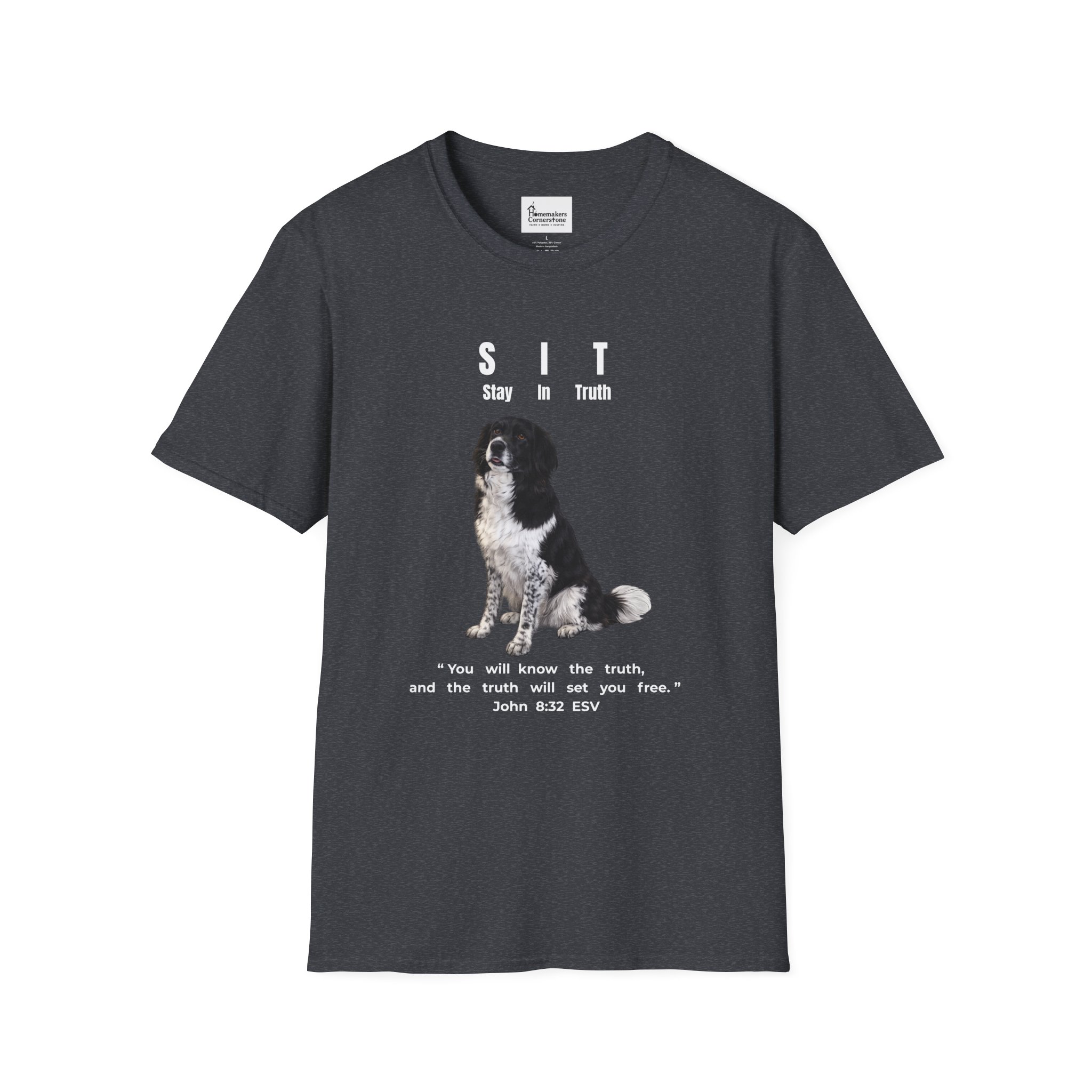 S.I.T. - Stay In Truth - Unisex Softstyle T-Shirt - Border Collie - Image 7