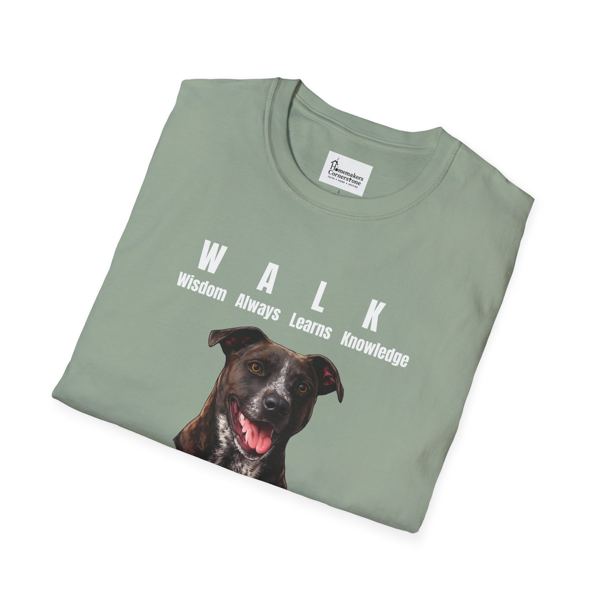 W.A.L.K. - Wisdom Always Learns Knowledge - Unisex Softstyle T-Shirt - Pitbull Terrier - Image 12