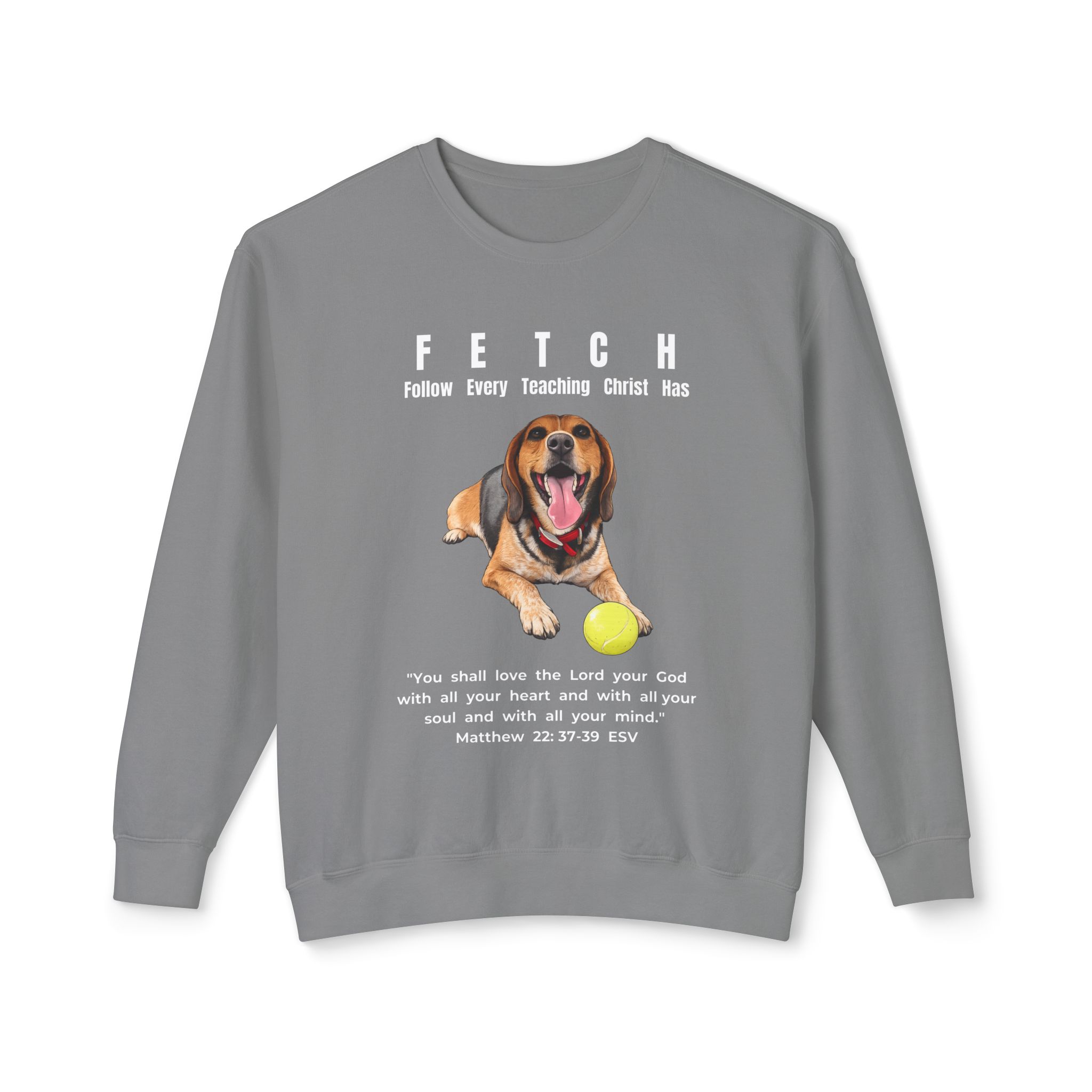 F.E.T.C.H. – Follow Every Teaching Christ Has - Unisex Lightweight Crewneck Sweatshirt - Image 3