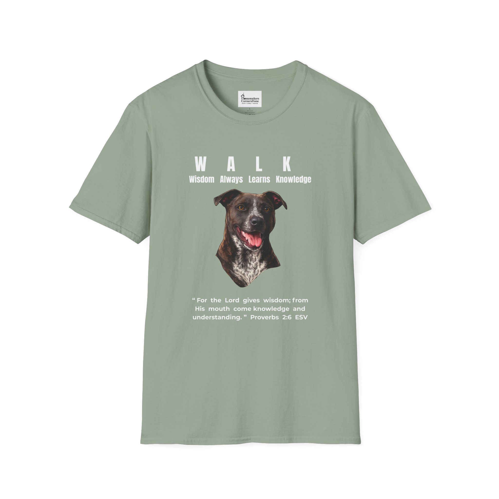 W.A.L.K. - Wisdom Always Learns Knowledge - Unisex Softstyle T-Shirt - Pitbull Terrier - Image 9