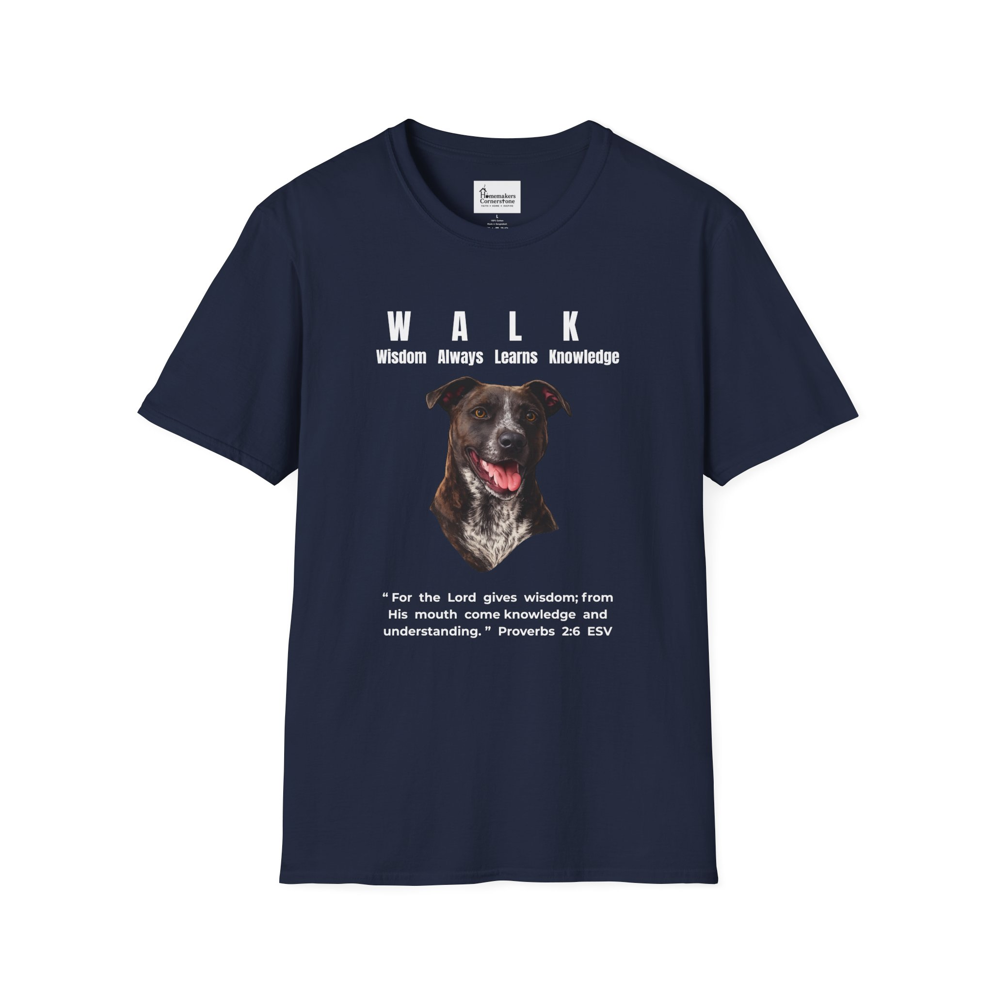 W.A.L.K. - Wisdom Always Learns Knowledge - Unisex Softstyle T-Shirt - Pitbull Terrier - Image 25