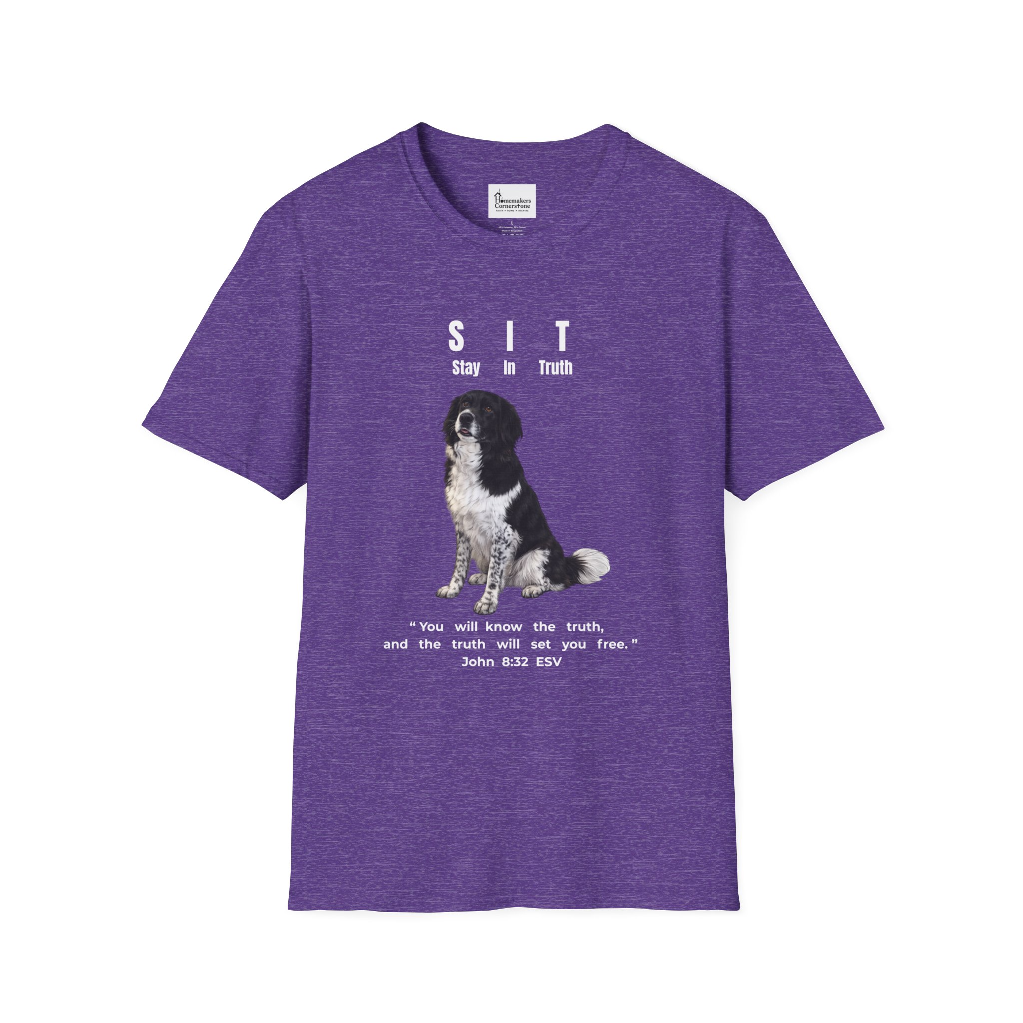 S.I.T. - Stay In Truth - Unisex Softstyle T-Shirt - Border Collie - Image 9