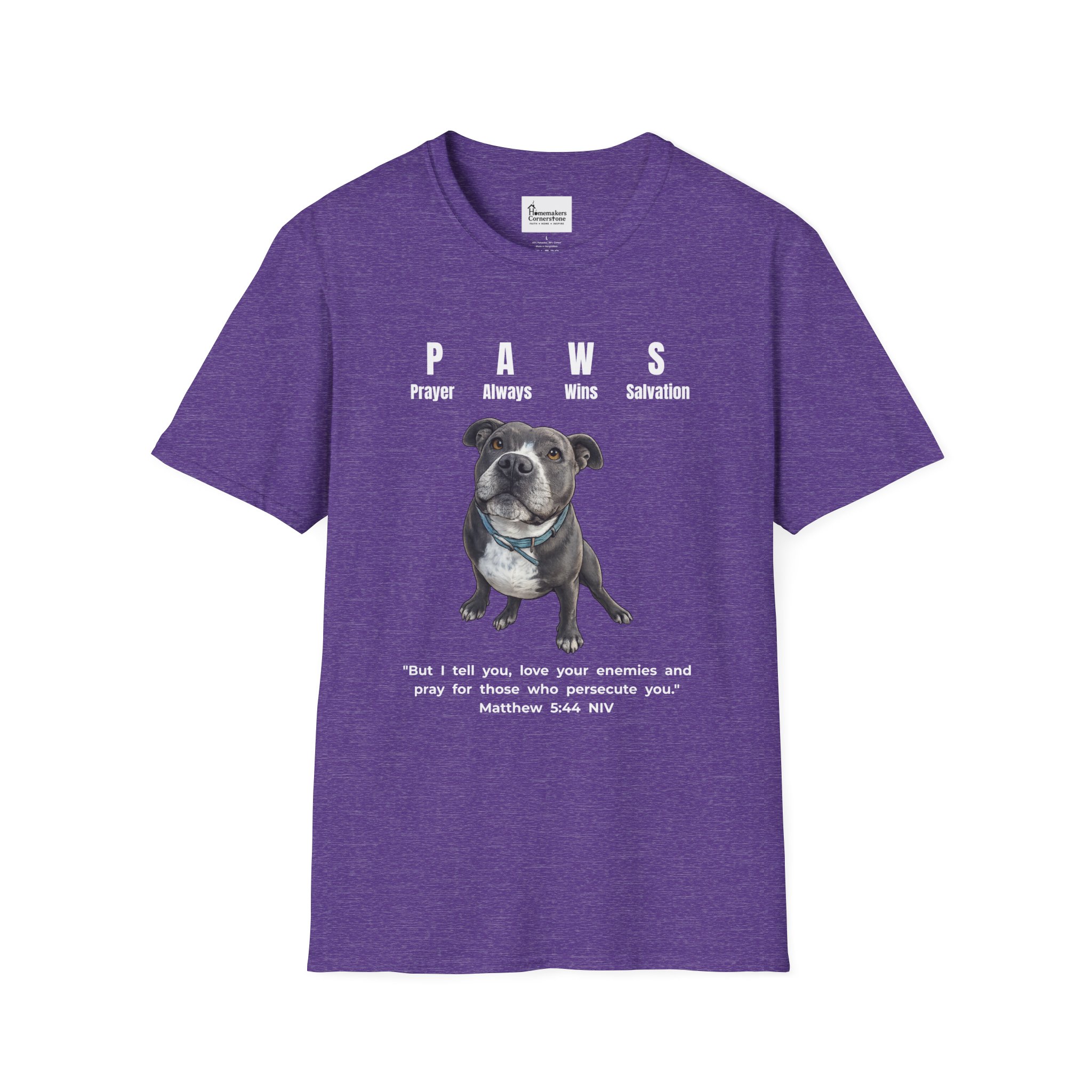 P.A.W.S. - Prayer Always Wins Salvation - Unisex Softstyle T-Shirt - Image 7