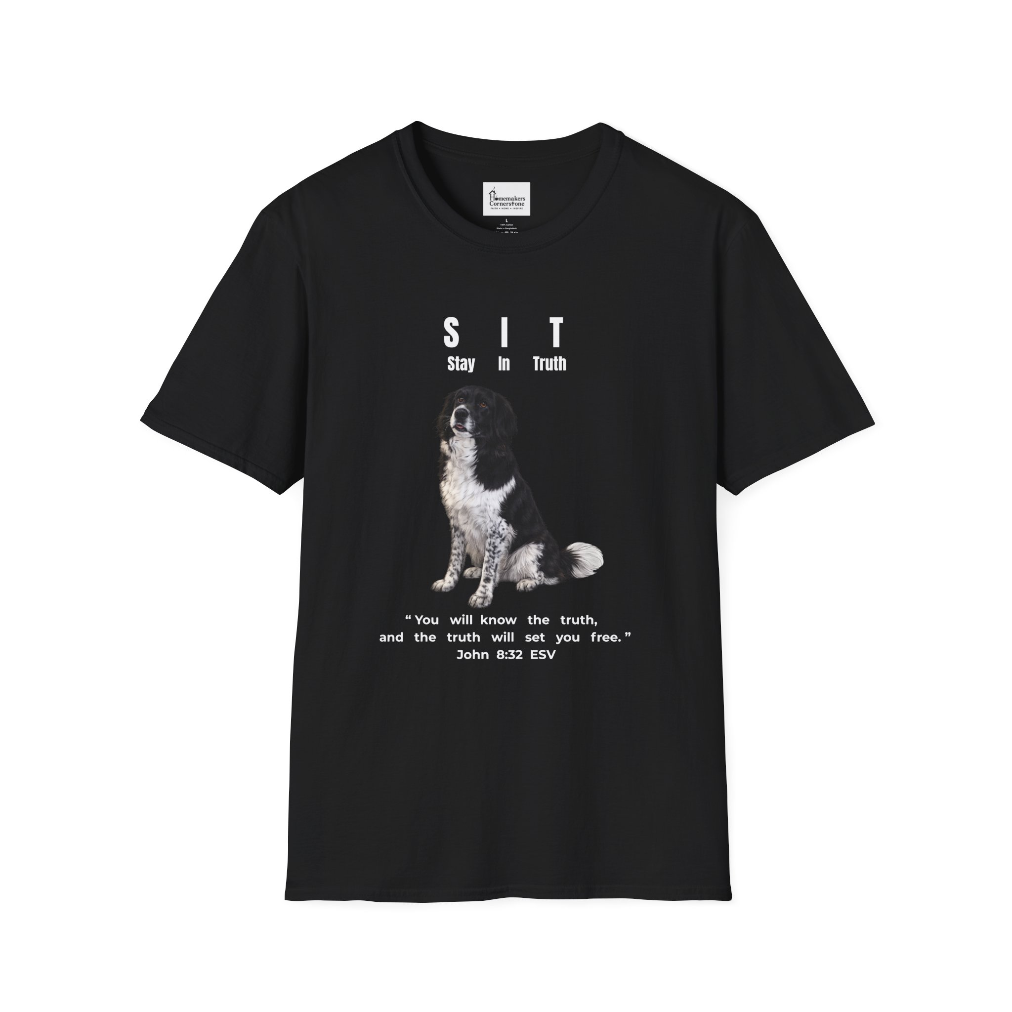 S.I.T. - Stay In Truth - Unisex Softstyle T-Shirt - Border Collie