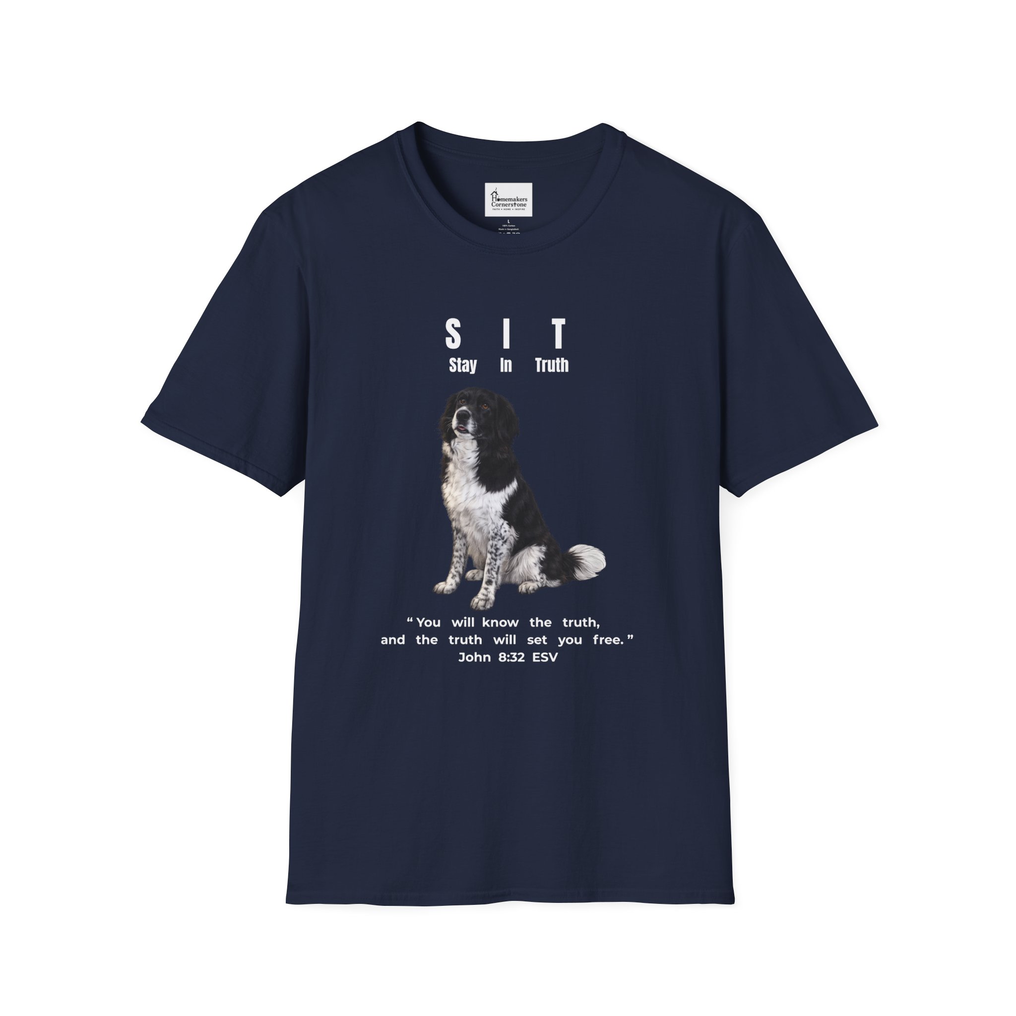 S.I.T. - Stay In Truth - Unisex Softstyle T-Shirt - Border Collie - Image 8