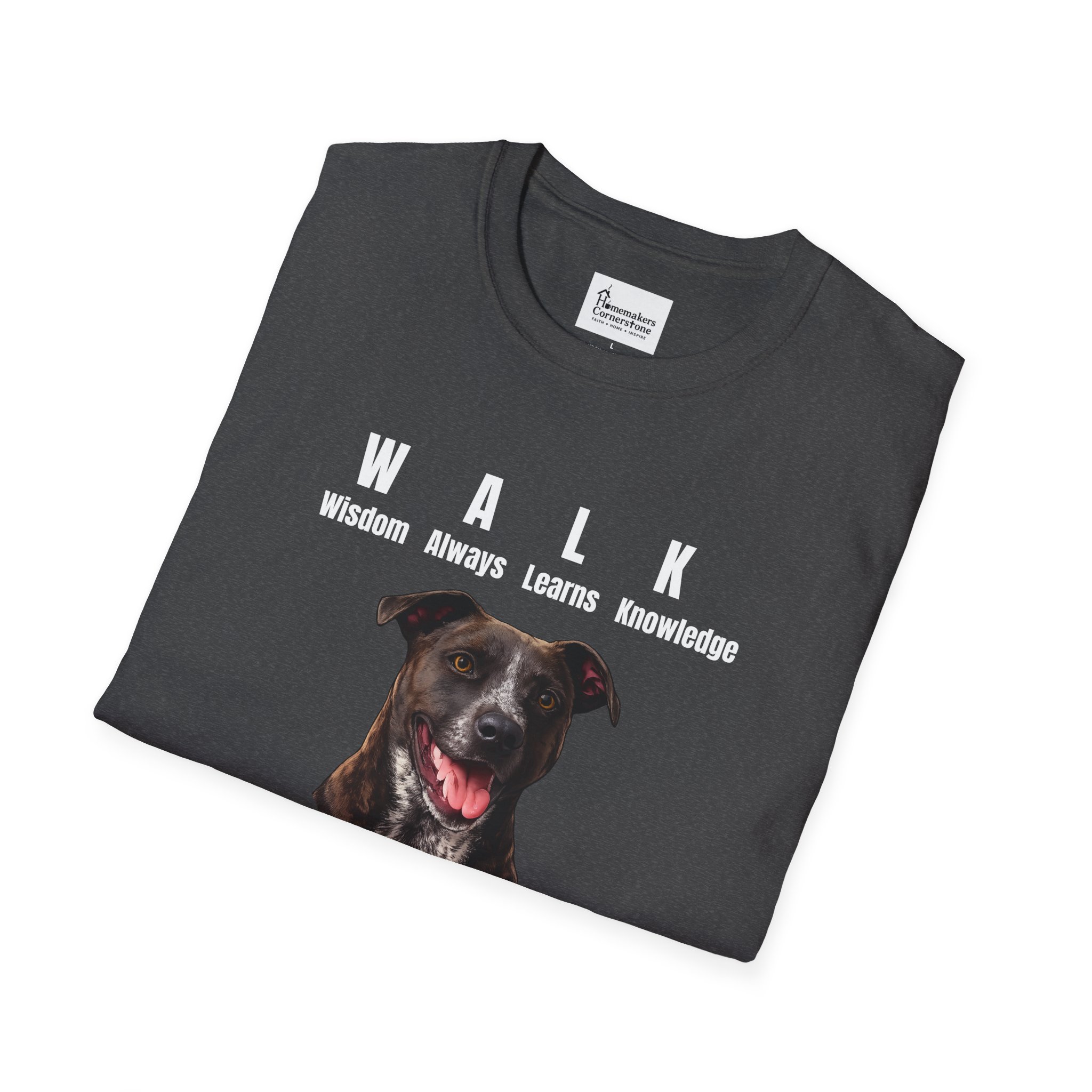 W.A.L.K. - Wisdom Always Learns Knowledge - Unisex Softstyle T-Shirt - Pitbull Terrier - Image 16