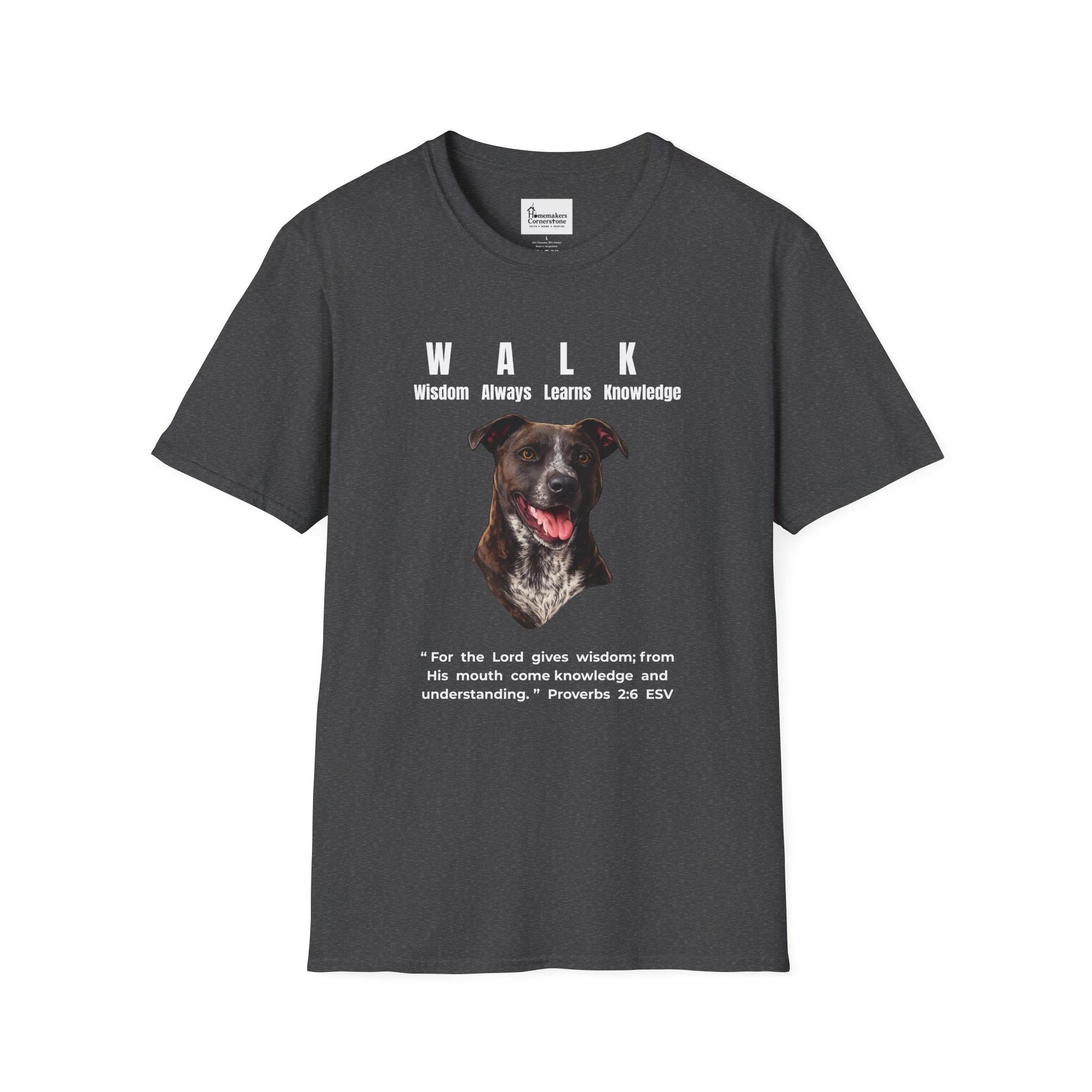 W.A.L.K. - Wisdom Always Learns Knowledge - Unisex Softstyle T-Shirt - Pitbull Terrier - Image 13