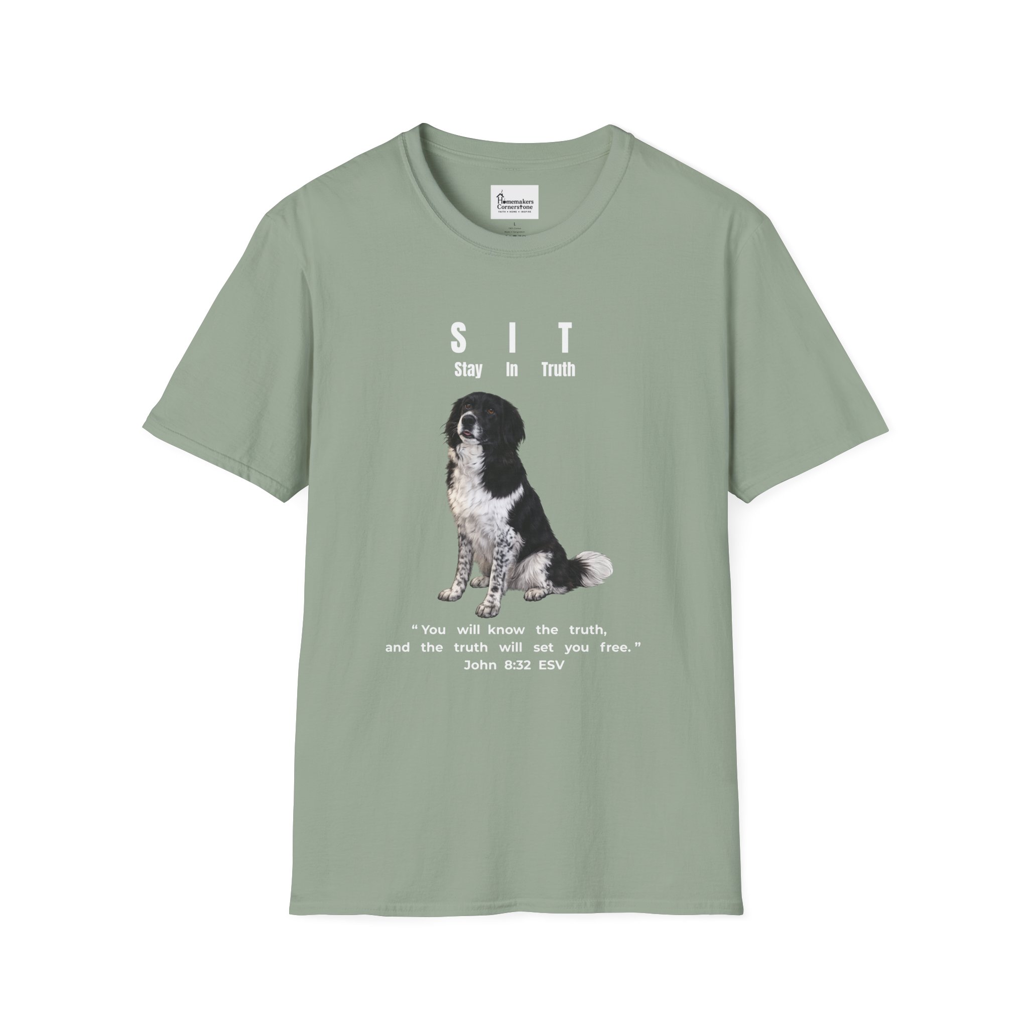 S.I.T. - Stay In Truth - Unisex Softstyle T-Shirt - Border Collie - Image 4