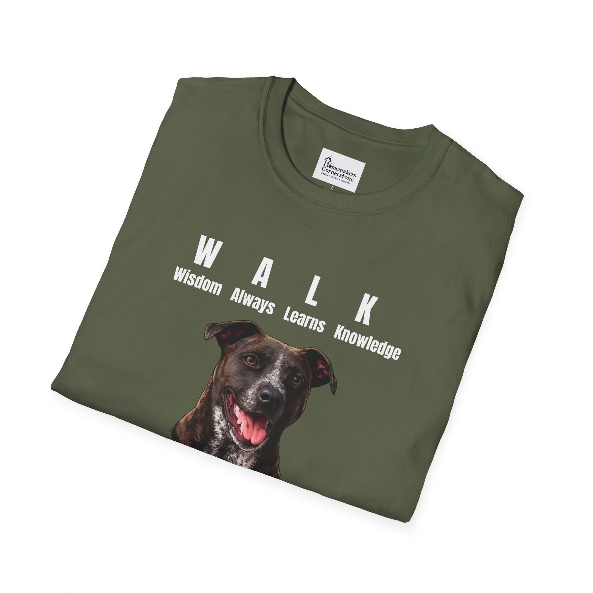 W.A.L.K. - Wisdom Always Learns Knowledge - Unisex Softstyle T-Shirt - Pitbull Terrier - Image 8