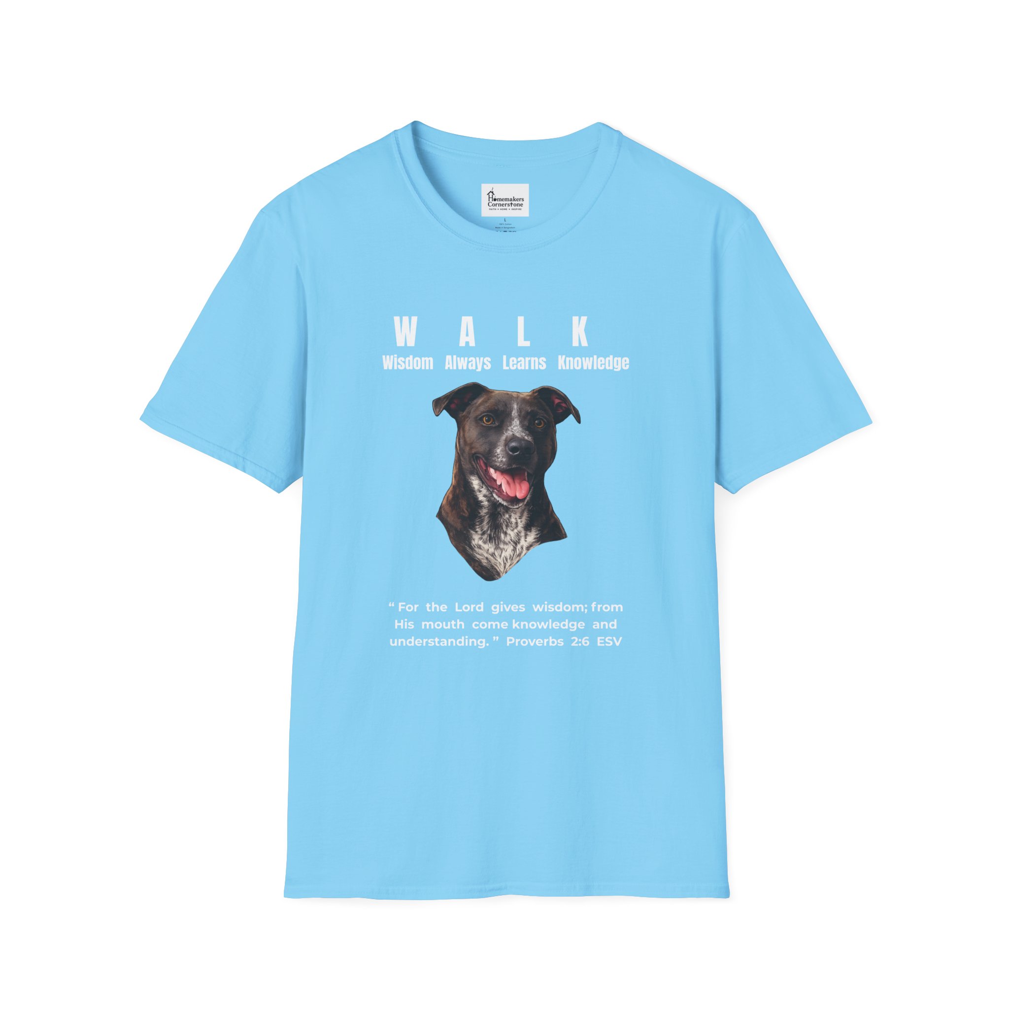 W.A.L.K. - Wisdom Always Learns Knowledge - Unisex Softstyle T-Shirt - Pitbull Terrier - Image 17