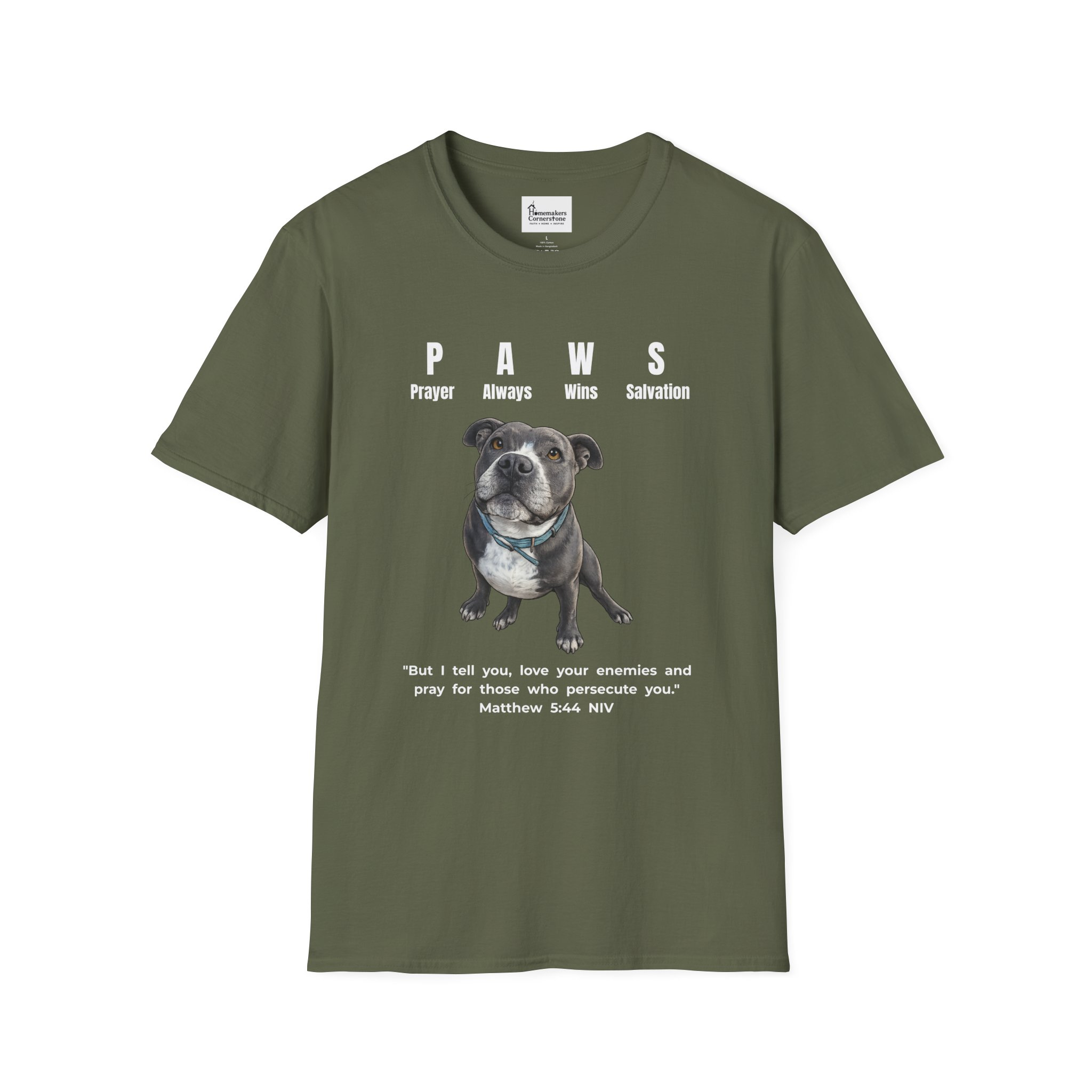 P.A.W.S. - Prayer Always Wins Salvation - Unisex Softstyle T-Shirt - Image 3