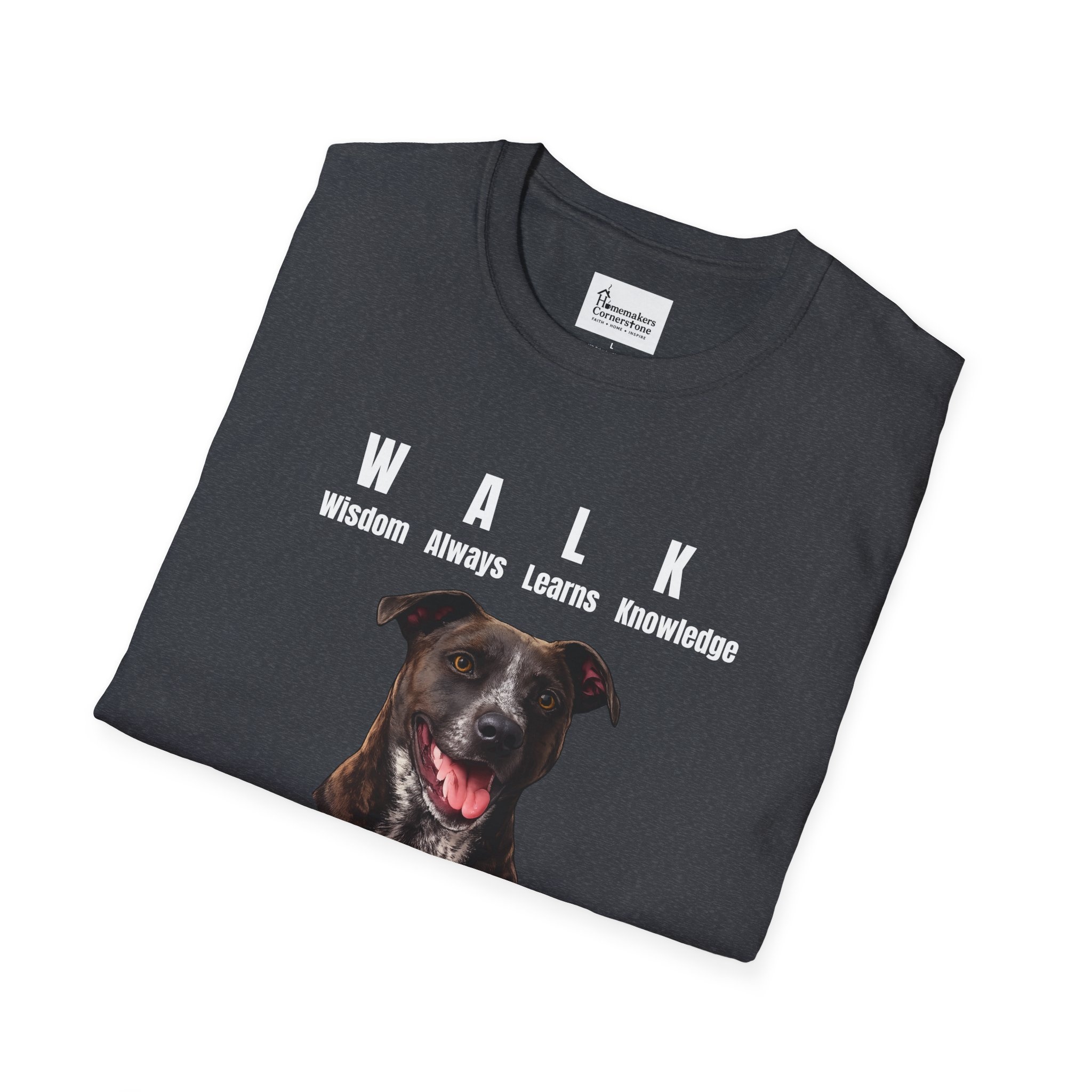 W.A.L.K. - Wisdom Always Learns Knowledge - Unisex Softstyle T-Shirt - Pitbull Terrier - Image 24