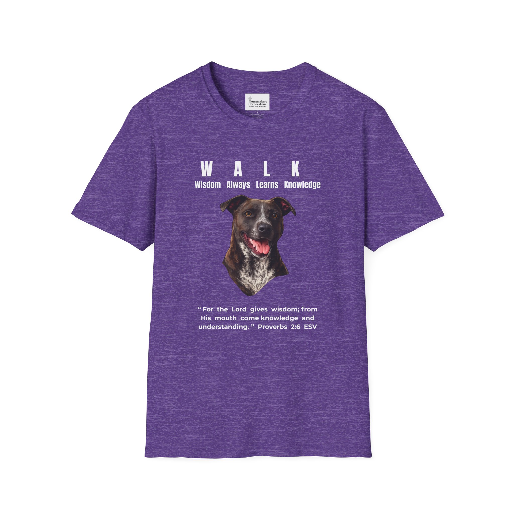 W.A.L.K. - Wisdom Always Learns Knowledge - Unisex Softstyle T-Shirt - Pitbull Terrier - Image 29