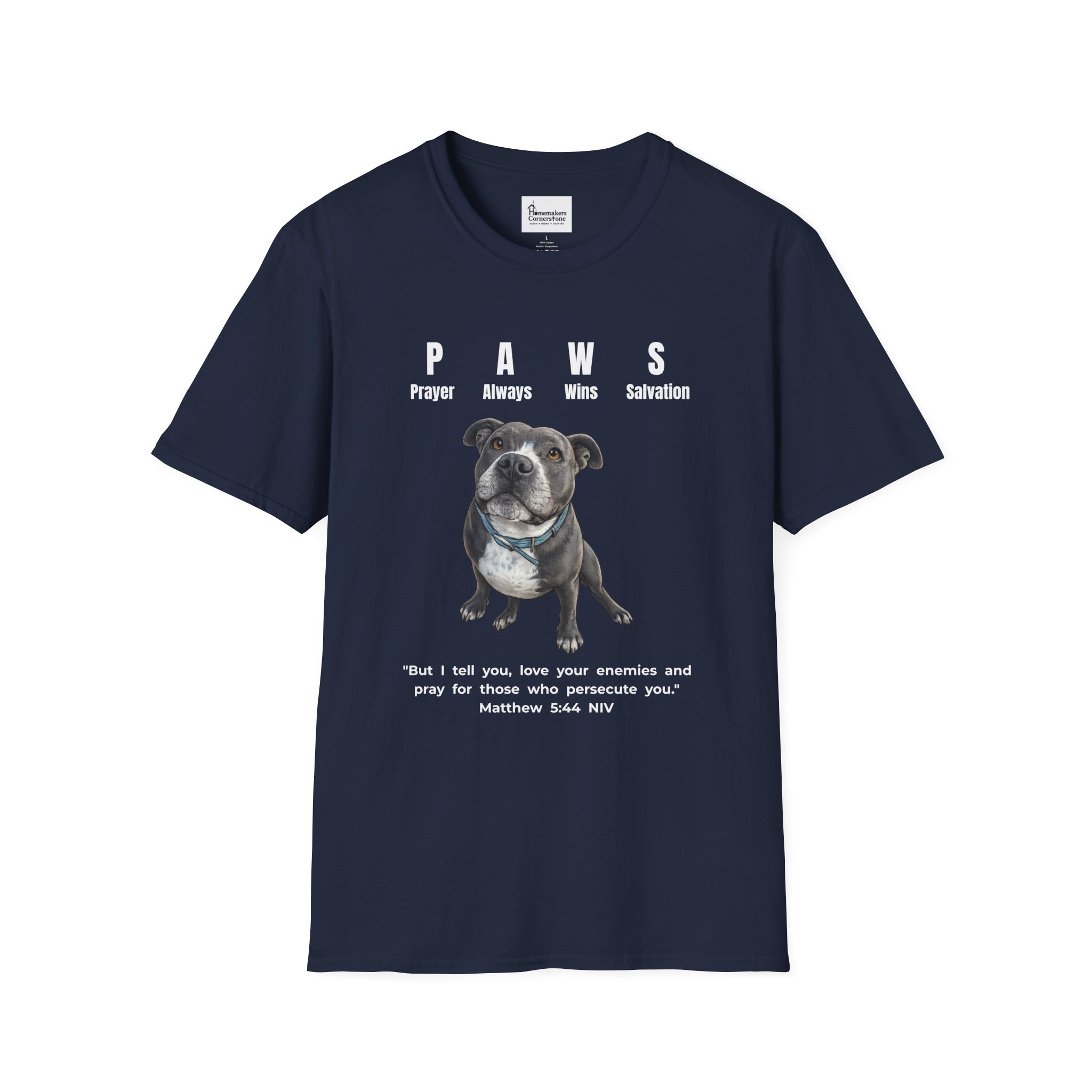 P.A.W.S. - Prayer Always Wins Salvation - Unisex Softstyle T-Shirt - Image 6
