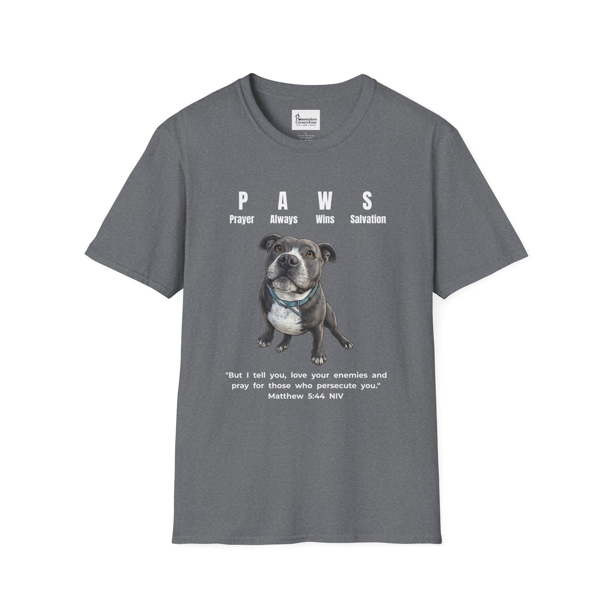 P.A.W.S. - Prayer Always Wins Salvation - Unisex Softstyle T-Shirt - Image 8