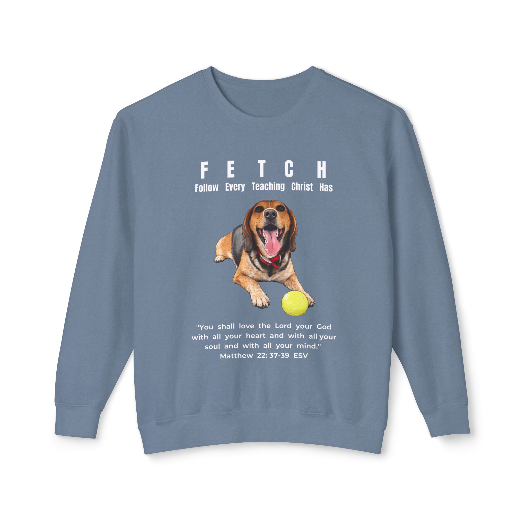 F.E.T.C.H. – Follow Every Teaching Christ Has - Unisex Lightweight Crewneck Sweatshirt - Image 5