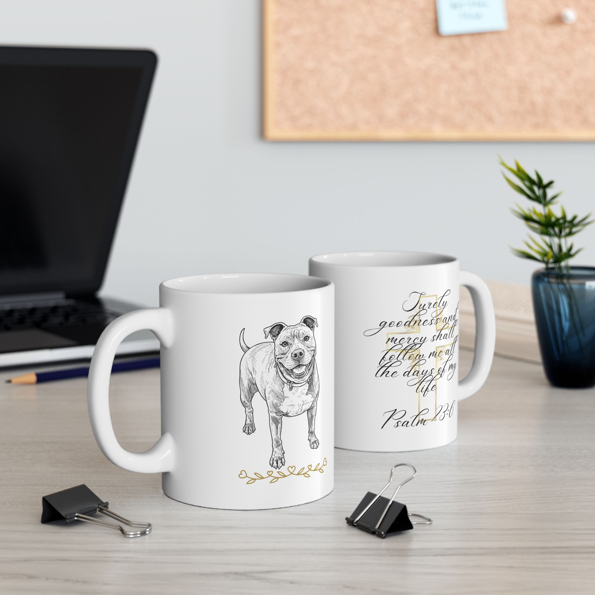 Sasha “Surely Goodness and Mercy Shall Follow Me” Coffee Mug – Psalm 23:6 Ceramic Mug, 11oz, - Image 3