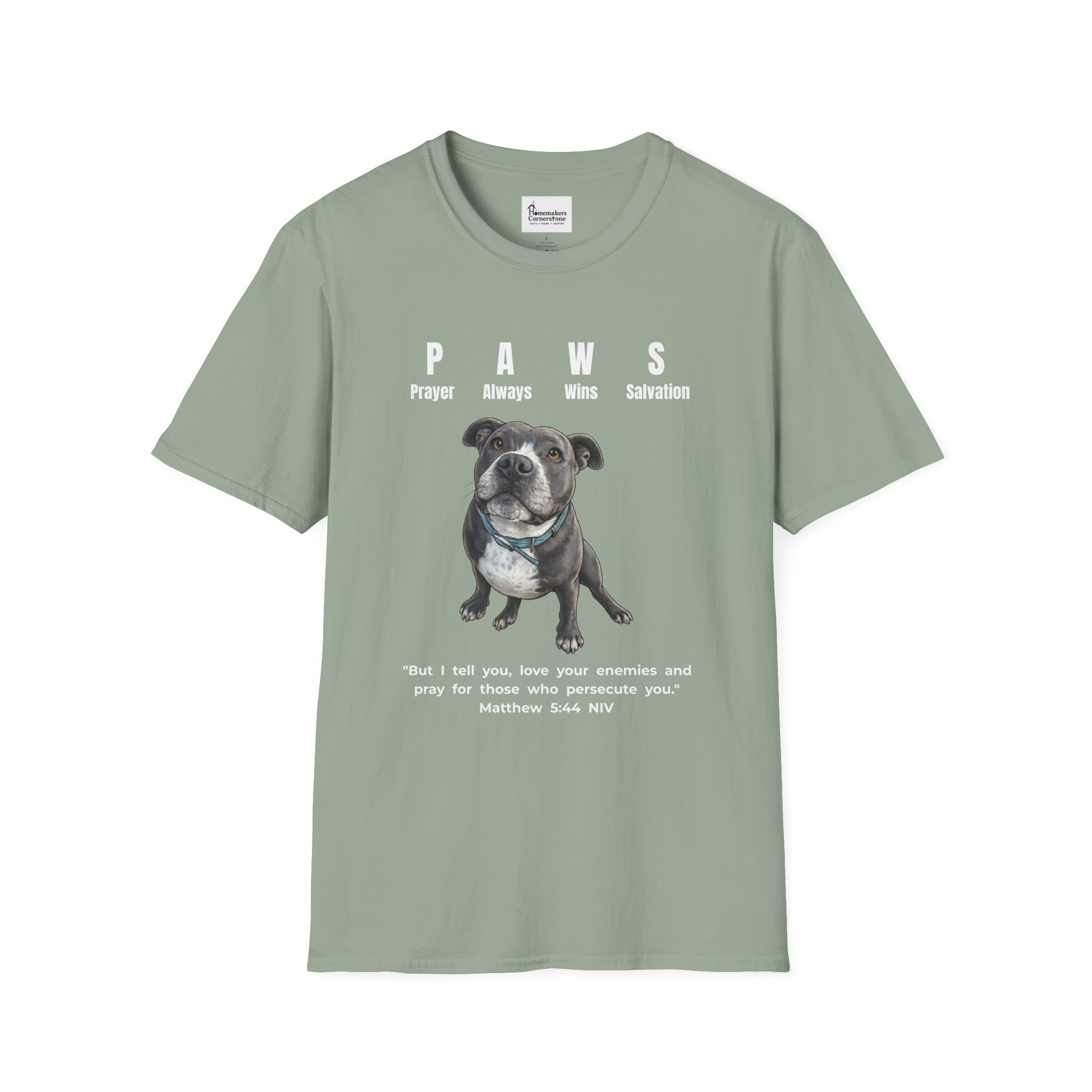 P.A.W.S. - Prayer Always Wins Salvation - Unisex Softstyle T-Shirt - Image 4