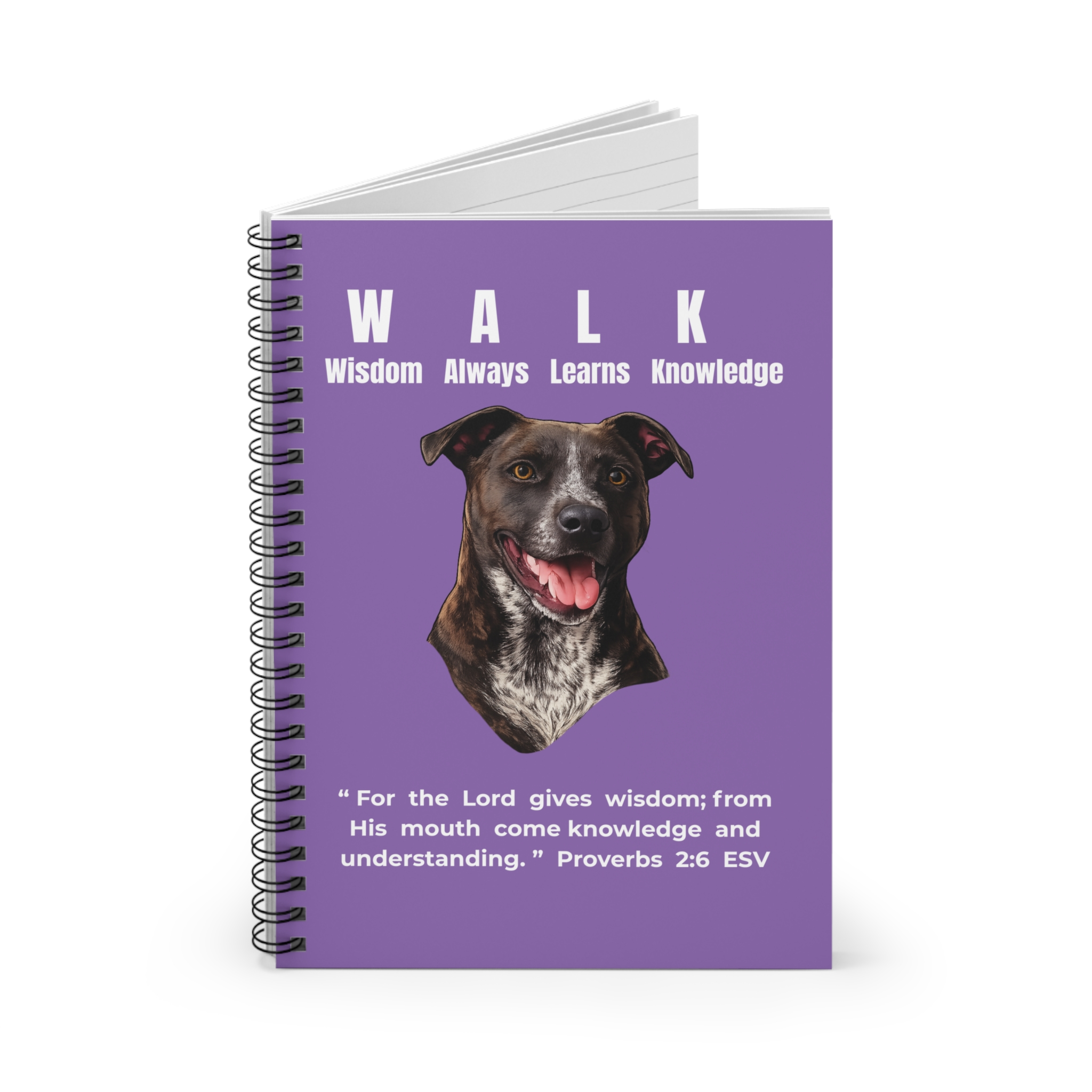 W.A.L.K. - Wisdom Always Learns Knowledge - Spiral Notebook - Ruled Line - Image 2