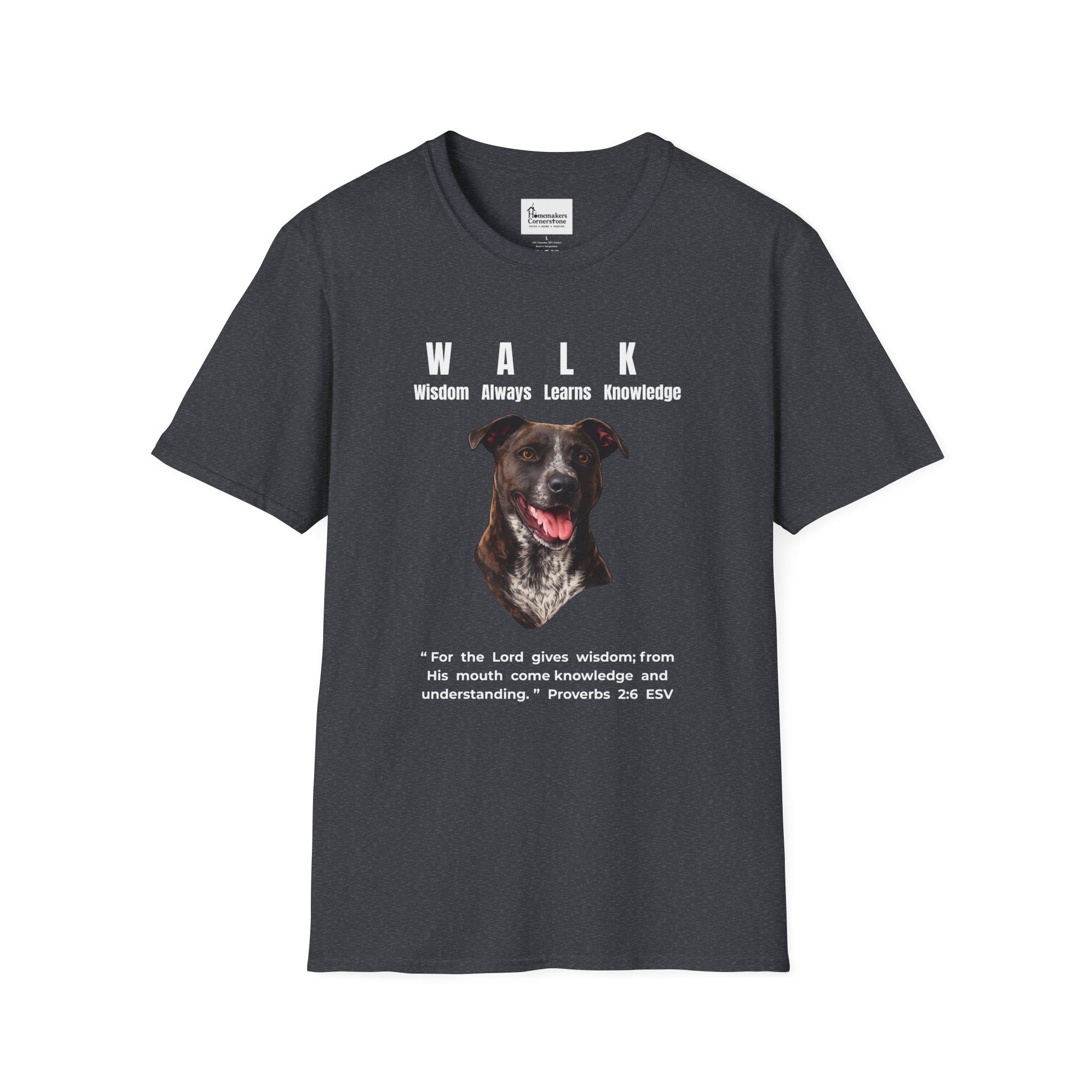 W.A.L.K. - Wisdom Always Learns Knowledge - Unisex Softstyle T-Shirt - Pitbull Terrier - Image 21